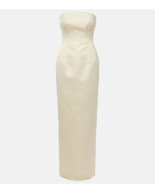 Emilia Wickstead White Strapless Gown