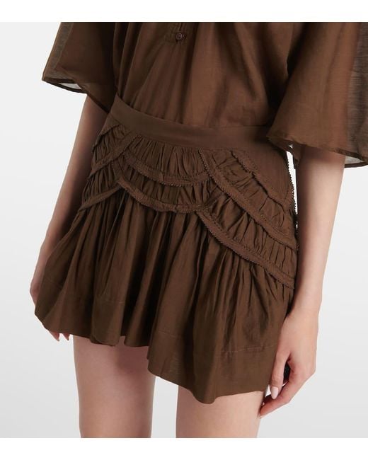 Isabel Marant Brown Minirock Ceola Aus Einem Baumwollgemisch