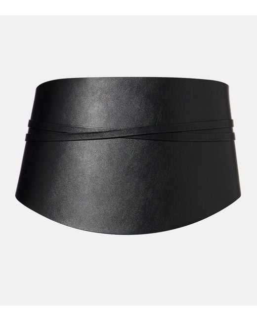 DEHANCHE Black Undone Leather Belt