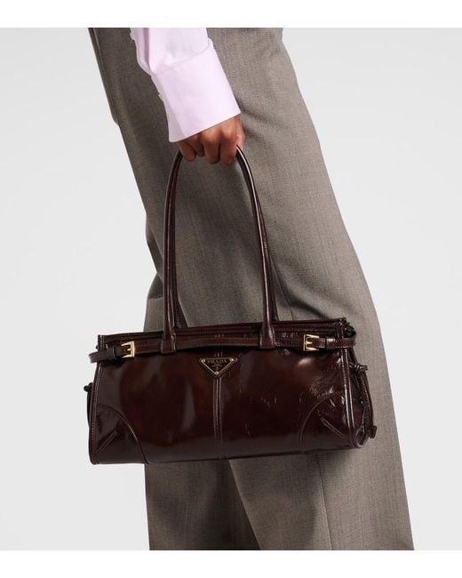 Prada Black Bonnie Medium Leather Shoulder Bag