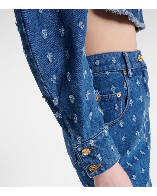 Giacca di jeans cropped di Nina Ricci in Blue