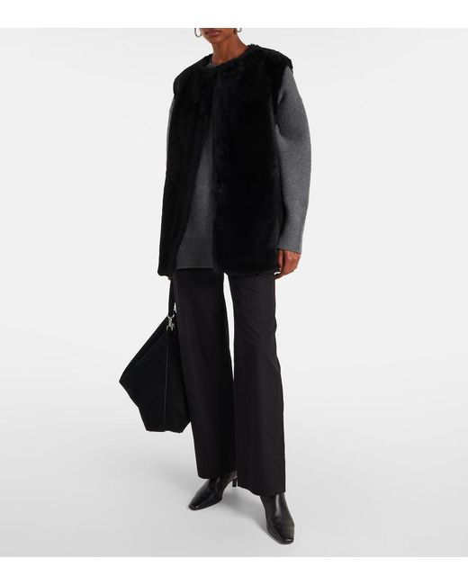 Totême Black Shearling Vest