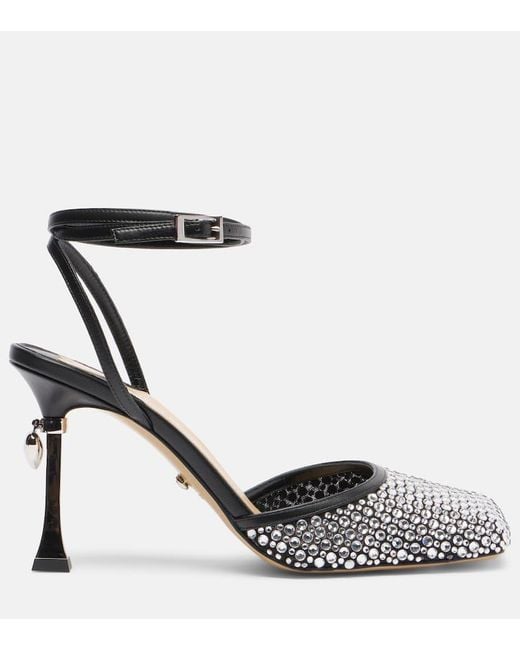 Mach & Mach Metallic Pumps Puffy Heart Ring 95 Aus Leder