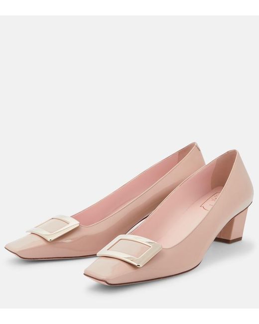 Roger Vivier Pink Belle Vivier Patent Leather Pumps