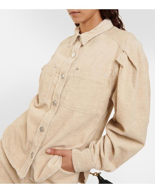 Isabel Marant Natural Renata Corduroy Shirt Jacket