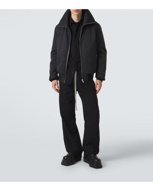 Rick Owens Black Dracuflight Padded Faille Jacket for men