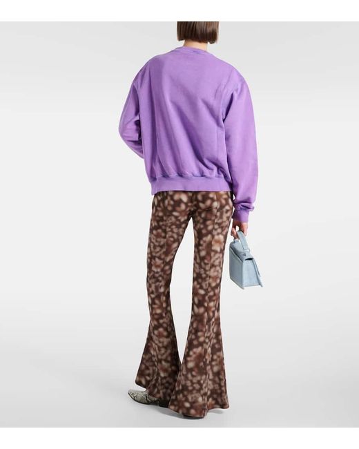 Acne Purple Sweatshirt aus Baumwoll-Jersey