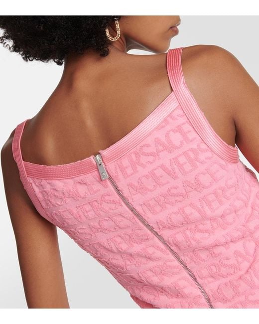 Top Safety Pin De Algodon Versace de color Pink
