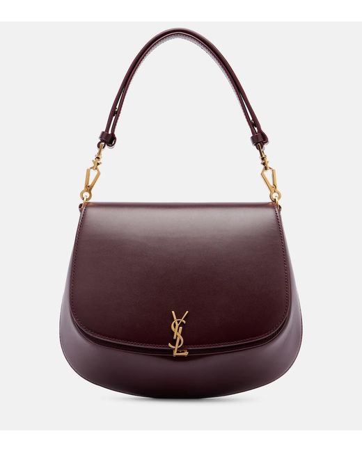 Saint Laurent Purple Voltaire Medium Leather Shoulder Bag
