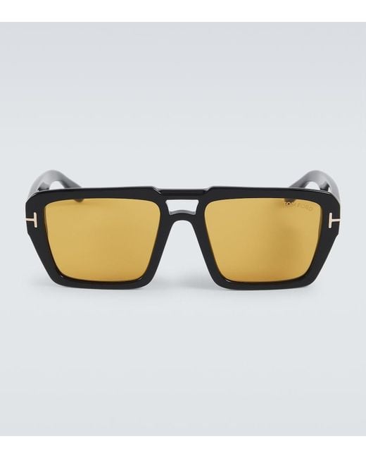 Tom Ford Brown Redford Square Sunglasses for men