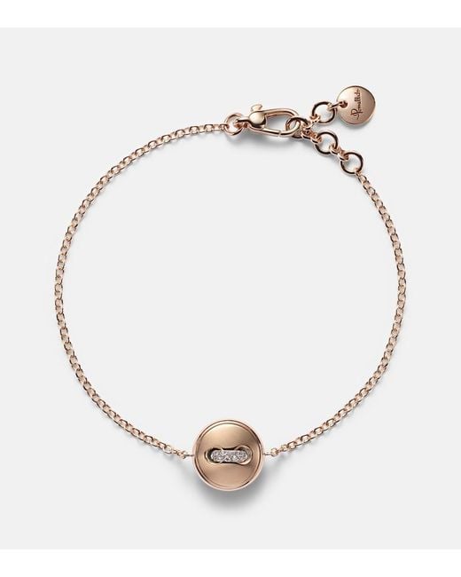 Pomellato Metallic Pom Pom Dot 18Kt Rose Pendant Bracelet With And Diamonds