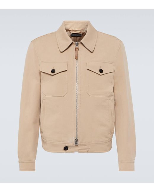 Tom Ford Natural Cotton Twill Jacket for men