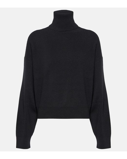 Brunello Cucinelli Black Rollkragenpullover Aus Wolle, Kaschmir Und Seide