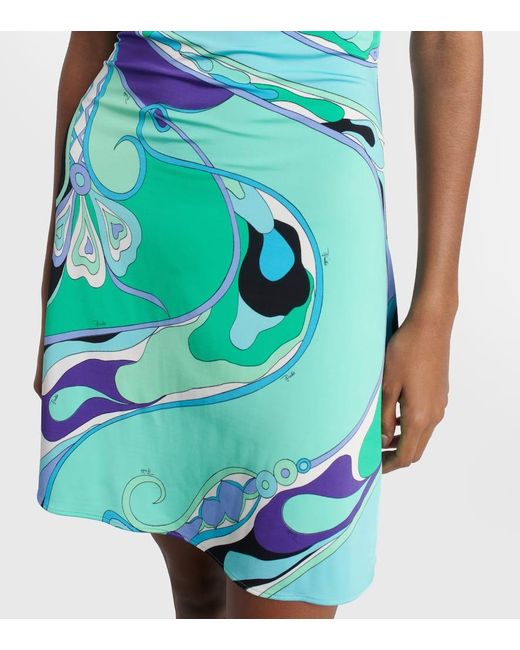 Emilio Pucci Blue Minikleid Orchidee