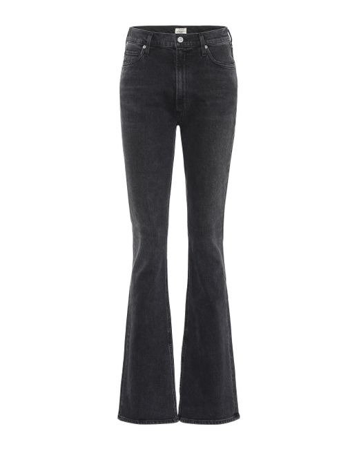 women's black high rise bootcut jeans