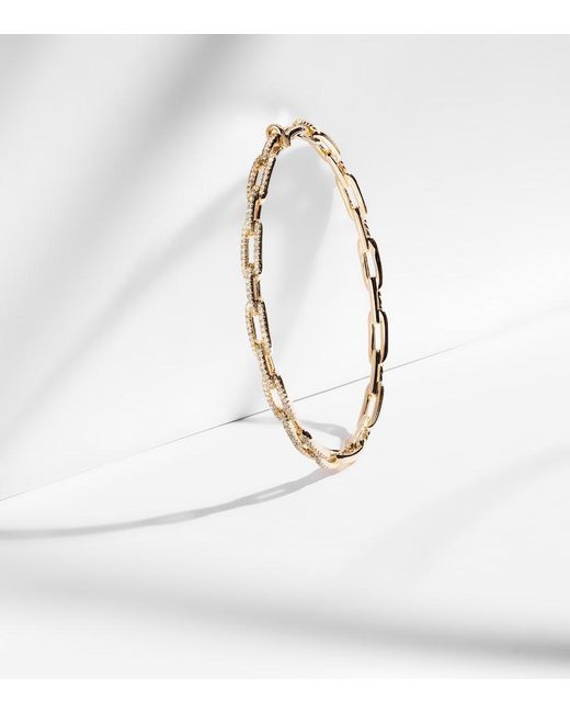 David Yurman Metallic Stax Chain Link 18Kt Bracelet With Diamonds