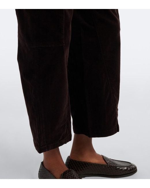 Citizens of Humanity Black Thassos Cotton Corduroy Wide-Leg Pants