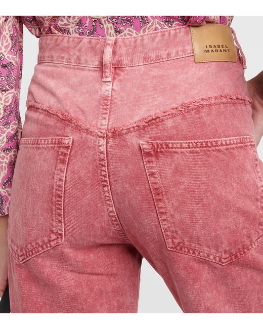Jeans regular Noemie di Isabel Marant in Red