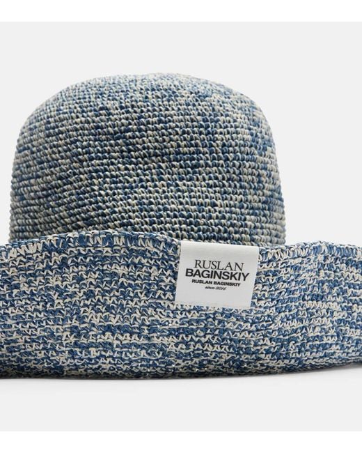 Ruslan Baginskiy Blue Straw Hat