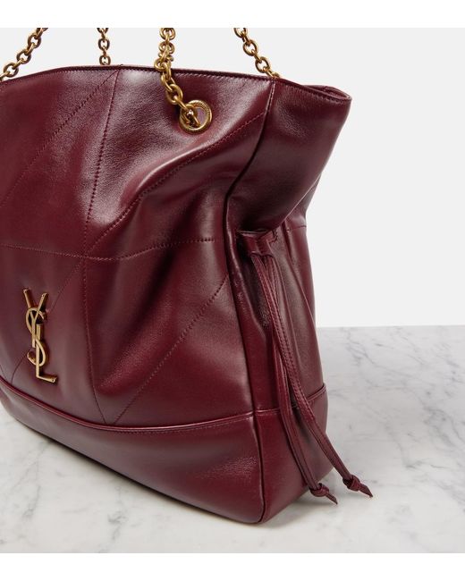 Saint Laurent Purple Jamie Shopping Leather Tote Bag