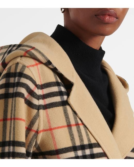 Burberry Natural Check Reversible Wool Coat