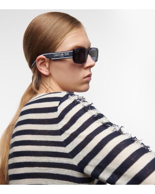 Dior Blue Wildior S2U Rectangular Sunglasses