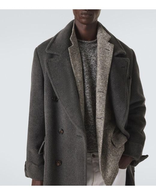 Umit Benan Black Gianni Alpaca And Wool Coat for men