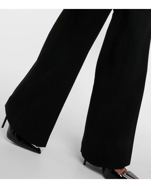 Pantalones flared de tiro alto Roland Mouret de color Black