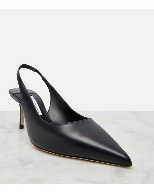 Jimmy Choo Black Love Leather Slingback Pumps