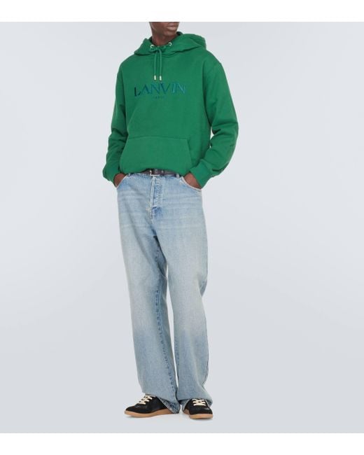 Sweat-shirt a capuche en coton a logo Lanvin pour homme en coloris Green