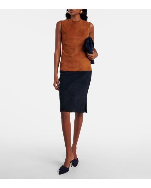 Stouls Brown Miuccia Suede Top