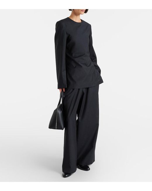 Totême  Black Wool Blouse