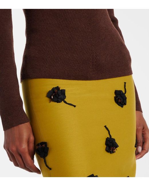 Emilia Wickstead Brown Ambrose Wool Sweater