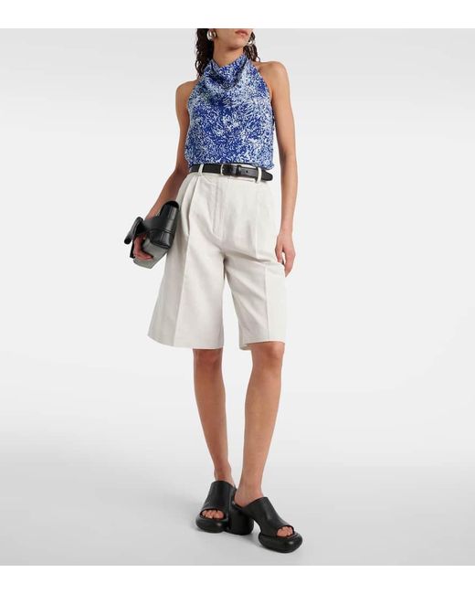 Proenza Schouler White Jenny Cotton And Linen Bermuda Shorts