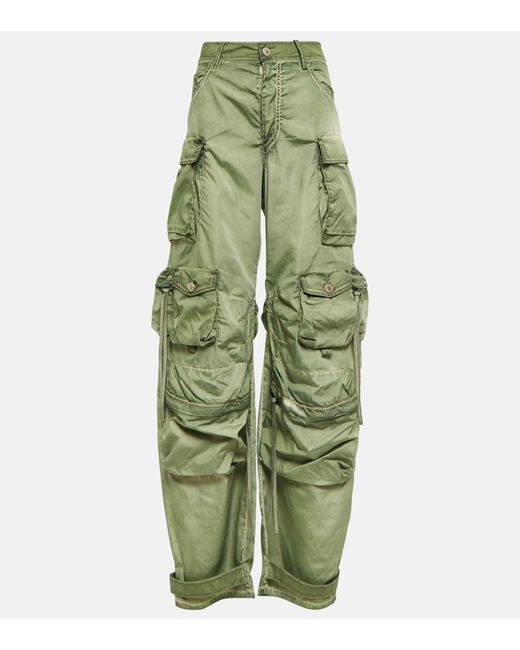 The Attico Low-rise Cargo Pants in Green | Lyst