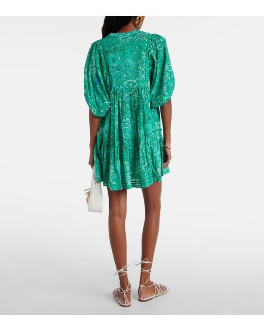 Poupette Green Minikleid Aria Aus Baumwolle