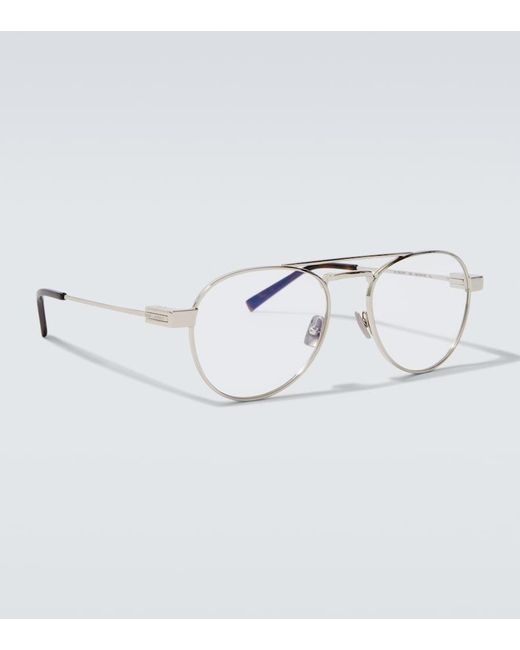 Saint Laurent Metallic Sl 808 Opt Aviator Glasses for men