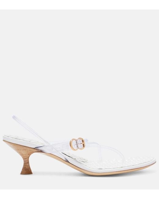 Herbert Levine White Starry-Eyed Jelly 55 Sandals