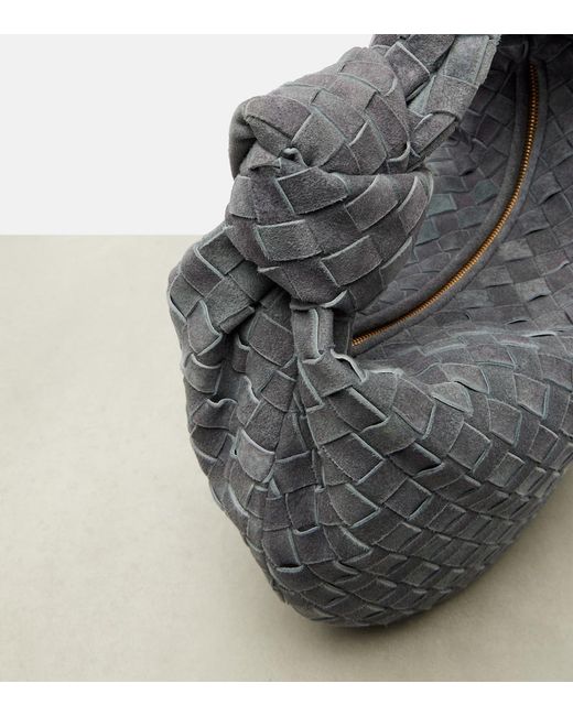 Bottega Veneta Gray Tote Bag Jodie Medium Aus Veloursleder