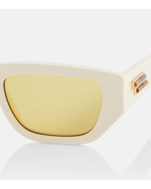 Bottega Veneta Natural Rectangular Sunglasses