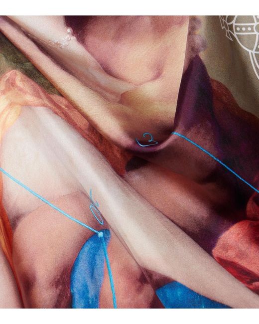 Vivienne Westwood Multicolor Schal The Kiss aus Seide