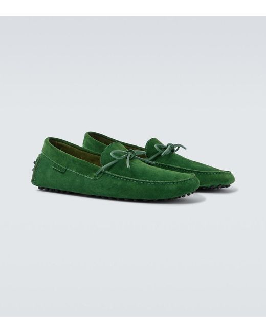 Tom Ford Green Suede Driving Shoes for men