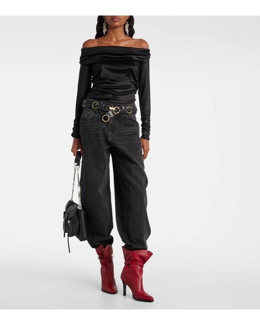 Top Enesa Pff-Shoulder di Isabel Marant in Black