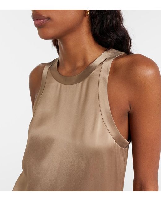 Totême Brown Satin Top