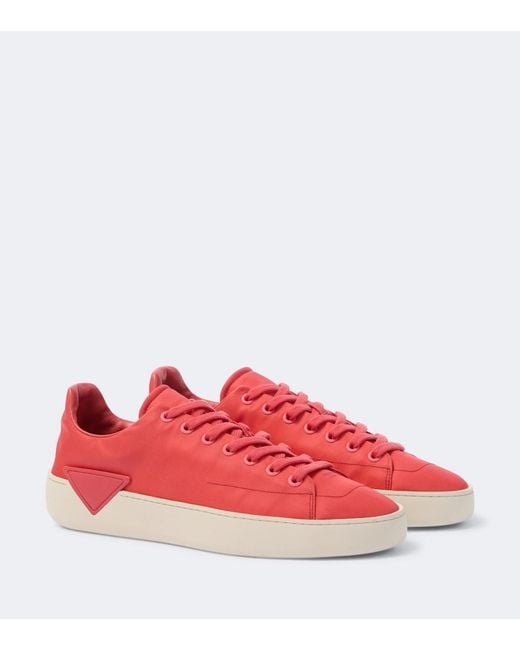 Prada Red Court Re-Nylon Sneakers for men