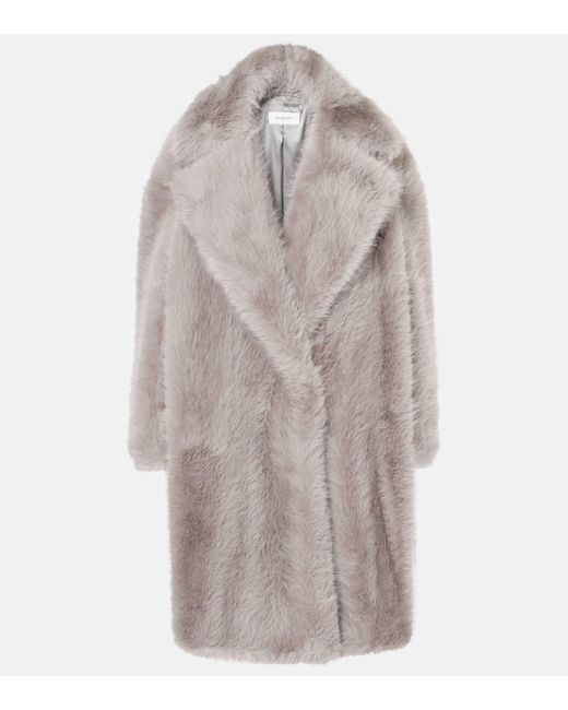 Sportmax Gray Manico Faux Fur Jacket