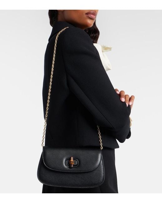 Gucci Black Bamboo 1947 Mini Shoulder Bag