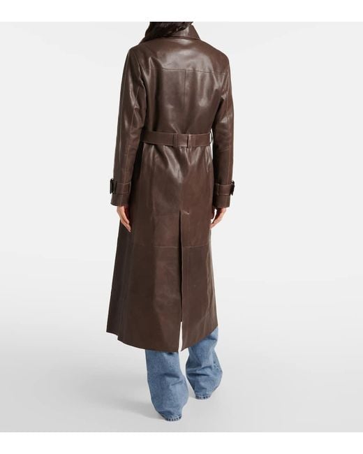 Trench-Coat Tate En Daim Nour Hammour en coloris Brown