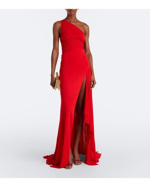 Alex Perry Red One-Shoulder Gown