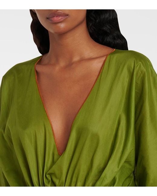 Eres Green Kaftan Voilier Aus Baumwolle